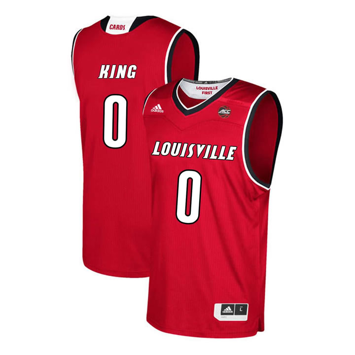 Louisville Cardinals 0 Diamond King Red College Basketball Jersey Dzhi